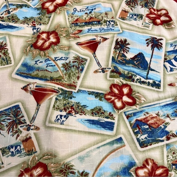 VINTAGE Big Dog Hawaiian Shirt 3X Aloha Button Front - Picture 5 of 10